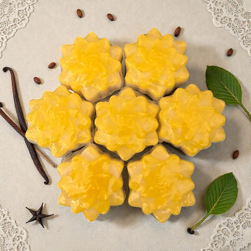 Hand Crafted “Sweet Vanilla” Scented Soap Bar With Aloe Vera - Succulent Shaped